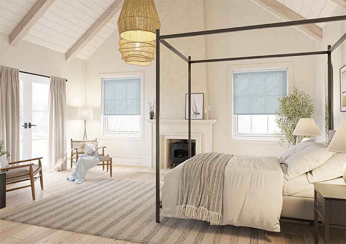 Geometric Tiles, Icelandic Blue - Twist&Fit Roller Blind - Image 7